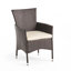 Chaises de salle à manger d'extérieur en osier PE multibrown, ensemble de 2