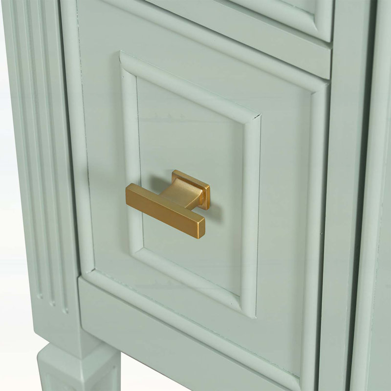Meuble-lavabo autoportant de 24 po avec lavabo, Vert