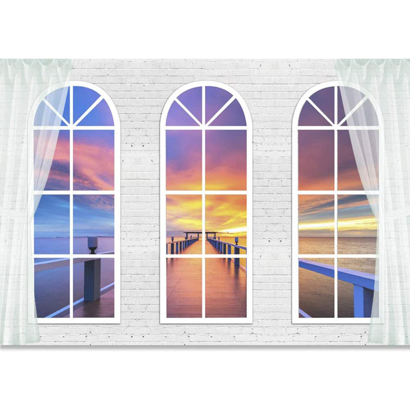 Panneau mural fenêtre avec fenêtre, L 100 po x l 144 po
