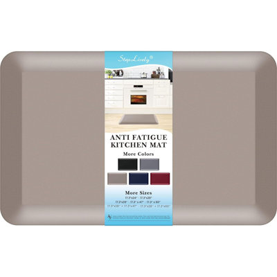 4/5 Inch Thick Kitchen Mat - Cushioned Anti Fatigue Mats For Kitchen Floor - Easy To Clean, Waterproof, Non-Slip Kitchen Rug For Sink, Office, Kitchen (17''X24'')