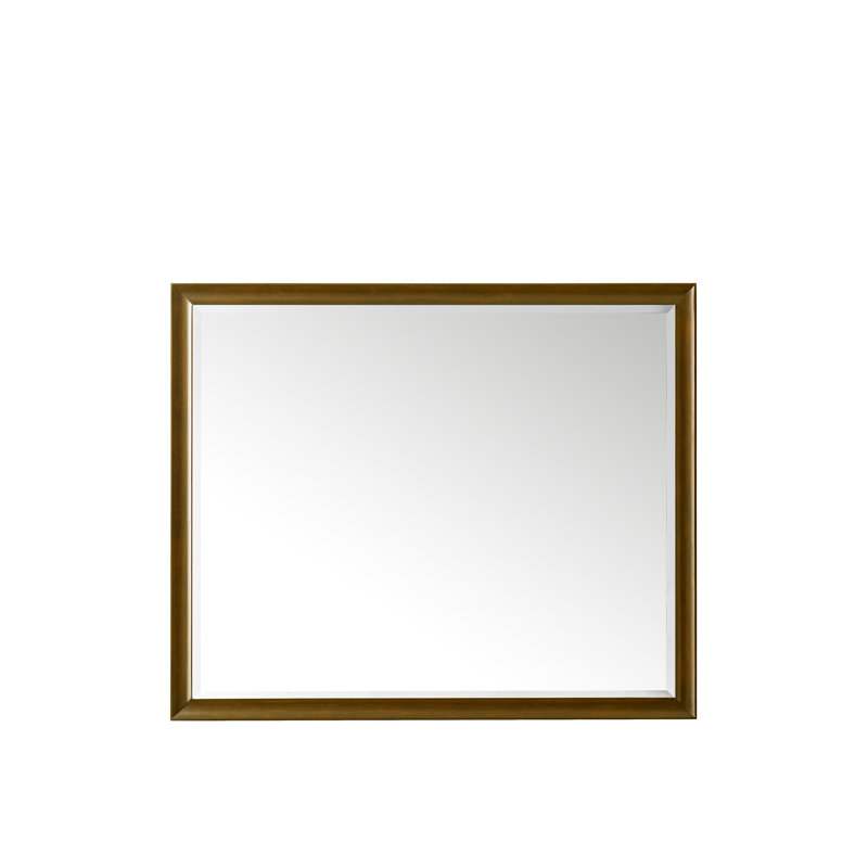Glenbrooke Solid Wood Wall Mirror, Black Onyx, 40" x 48"
