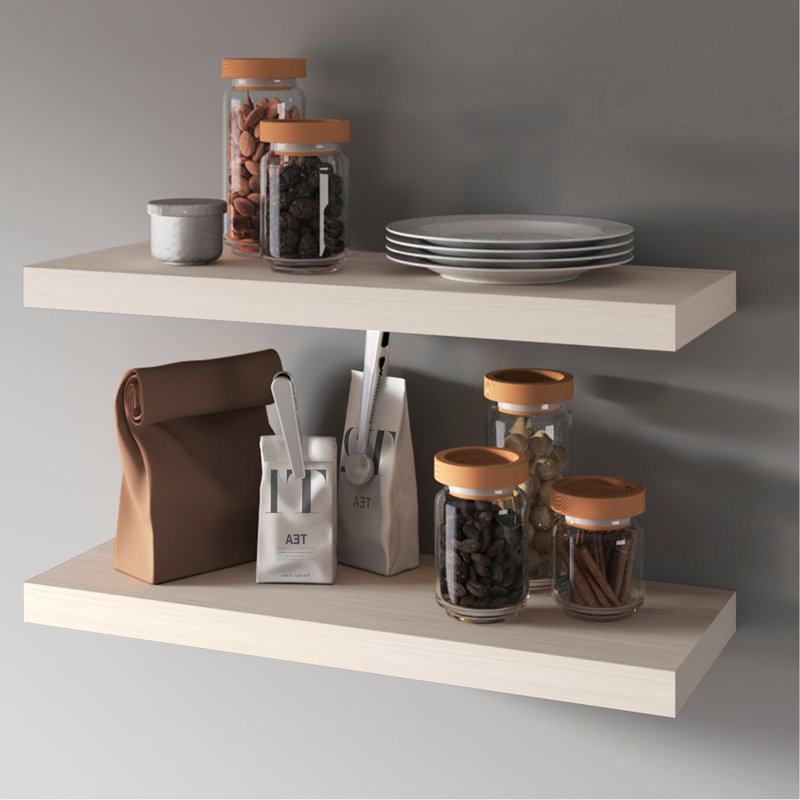 White Oak Floating Shelf