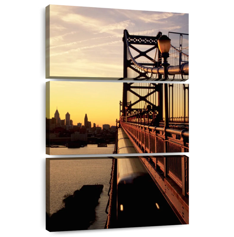 Lilie Benjamin Franklin Bridge, H 74 po x l 48 po