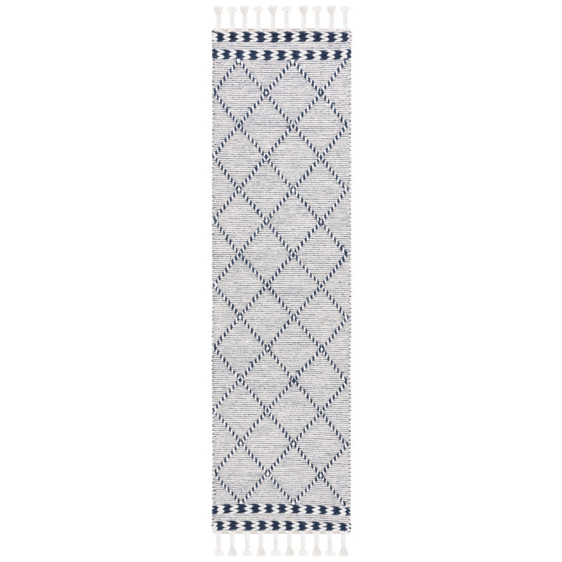 Dessiree Hand Woven Wool And Cotton Geometric Rug, Rectangle 4' x 6'