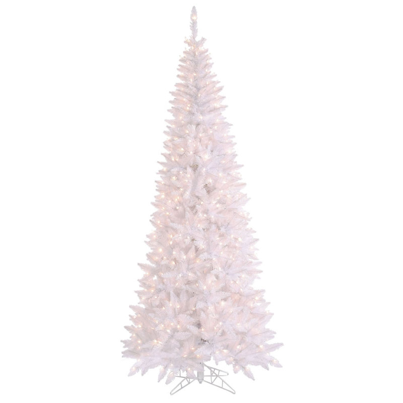 White Fir Lighted Artificial Christmas Tree, 4.5' H x 24" W