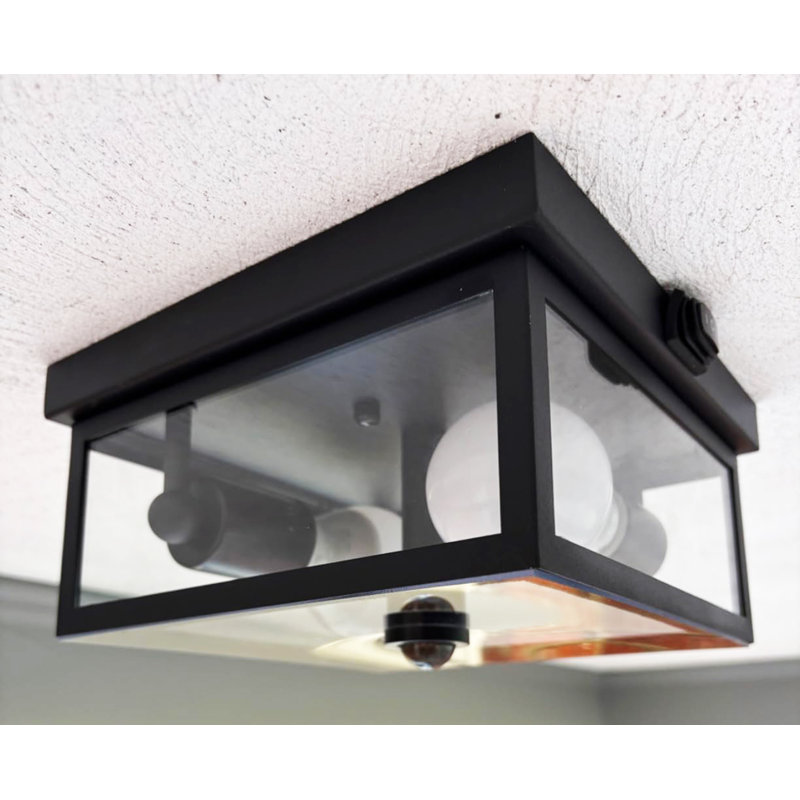 3-Mode Outdoor Ceiling Light – Motion Sensor + Dusk to Dawn Flush Mount Porch Light