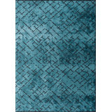 Rapture Teal Abstract Luxury Area Rug