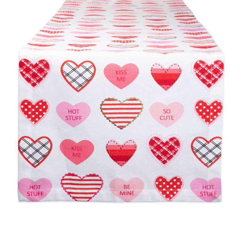 Sioned Patchwork 100% Cotton Valentine's Day Table Runner
