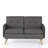 Morgandy Faux Leather 52'' Reception Loveseat-1272552027