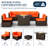 Treyshun Wicker 6-Person Sectional Conversation Sets with Cushions-1153797343-1142133819