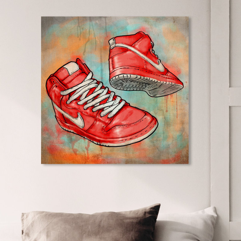« cerise kicks », art sur toile Samir, H 24 po x l 24 po x P 1,5 po