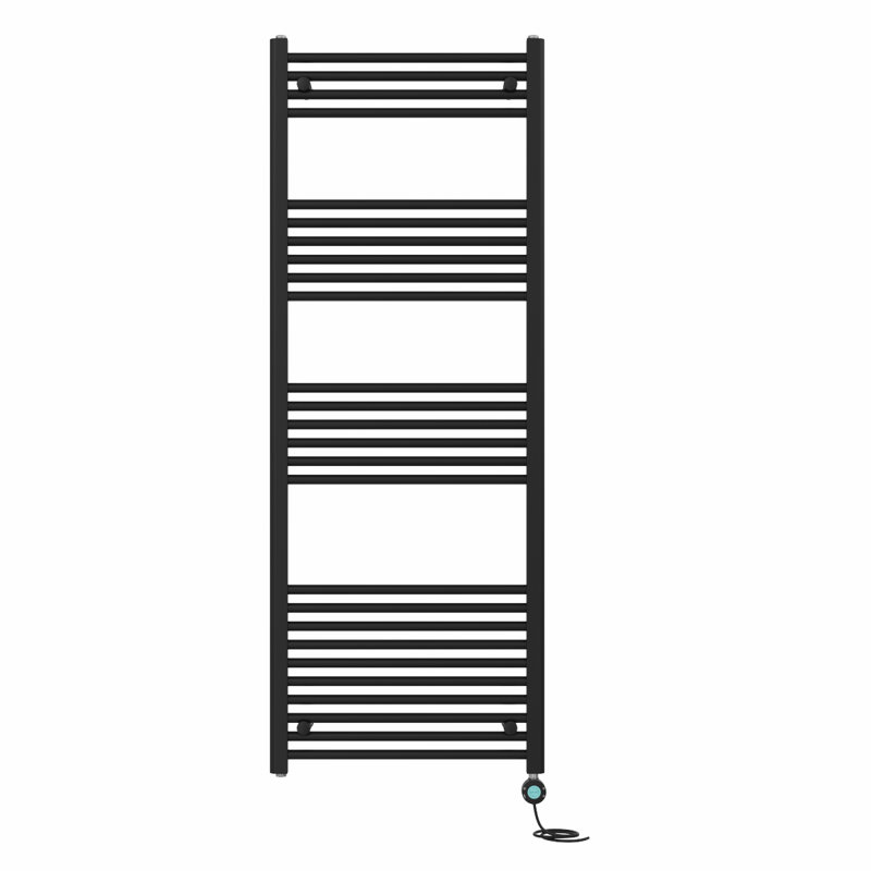 Ariany Straight Towel Rail Heated Towel Rails, 160cm H x 60cm W x 3cm D, Black