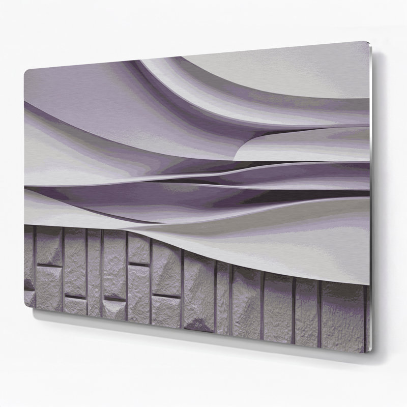 Minimalisme 43, art mural en métal rose, H 12 po x l 18 po