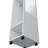 White 3Shelf Wardrobe With Mirror And Open Storage