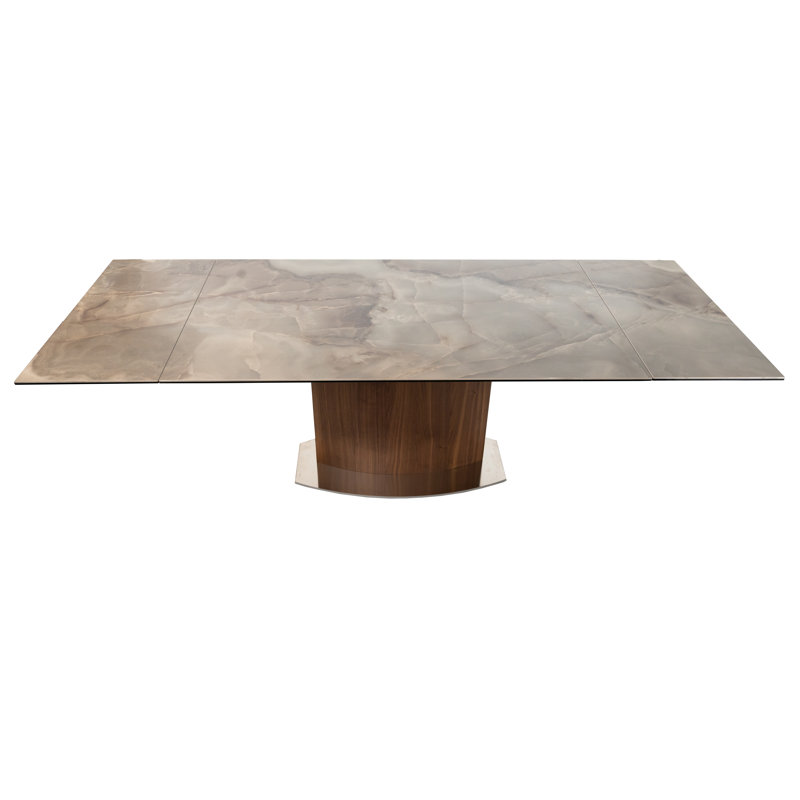Brynt Extendable Solid Wood Base Dining Table