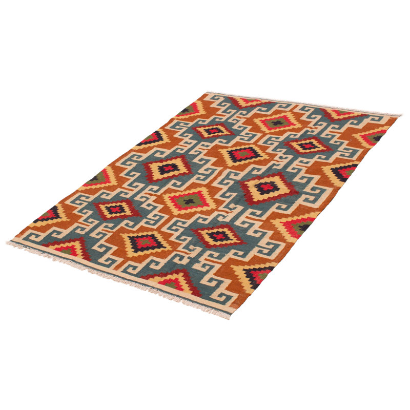 Tapis unique en laine nouvel âge 5 pi 3 po x 7 pi 3 po