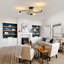 3-Light Semi Flush Mount Ceiling Light