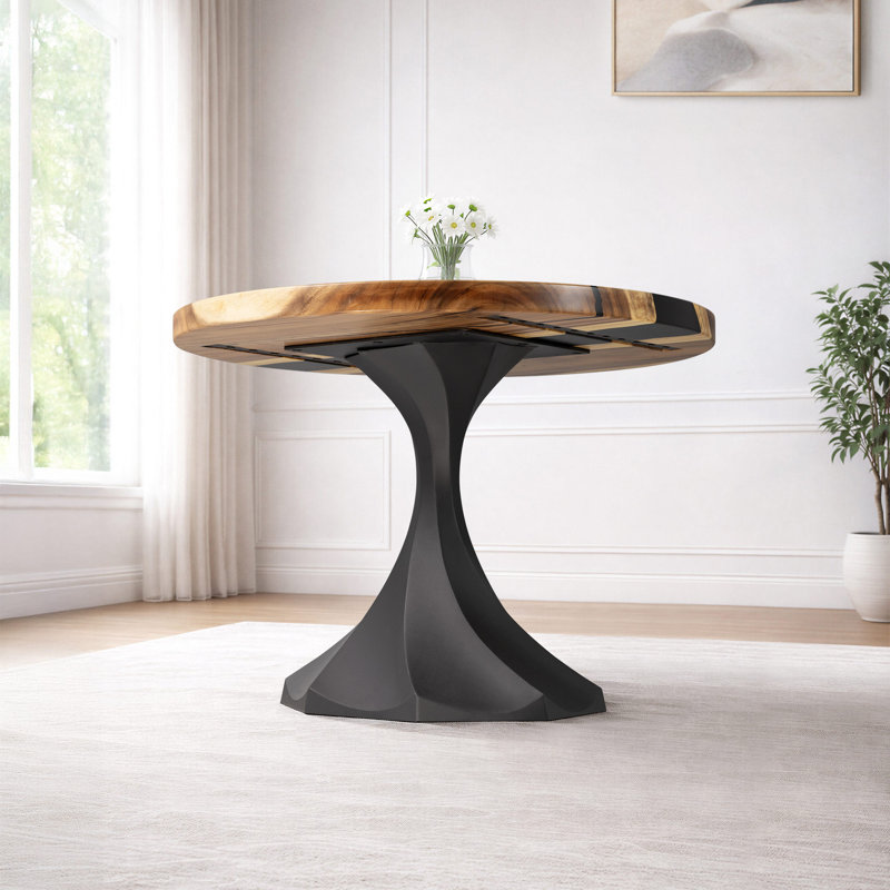 Table de salle à manger Lithe, Marron foncé