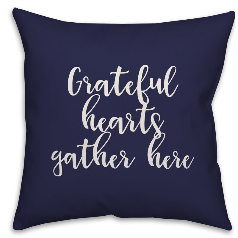 Reversible Throw Pillow, Navy, Pillow Cover