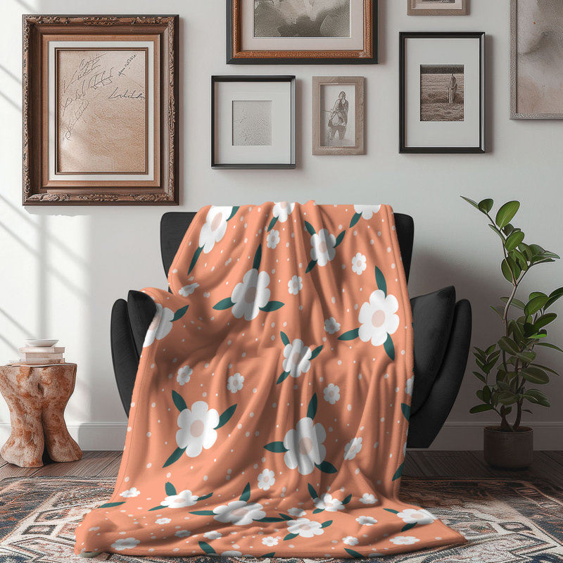 Couverture de sherpa 1 pièce Premium Flare de Pâques, L 60 po x L 80 po