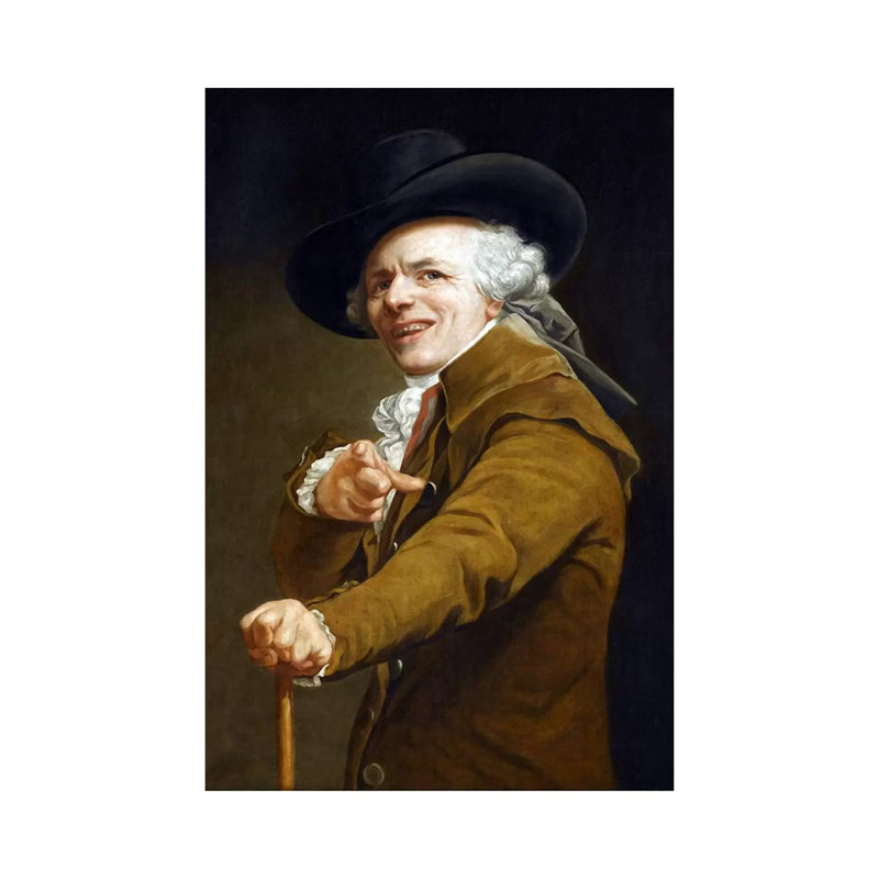 Joseph Ducreaux's Self-portrait by Joseph Ducreux - Wrapped Canvas Painting, 66.04 cm H x 45.72 cm W x 3.175 cm D