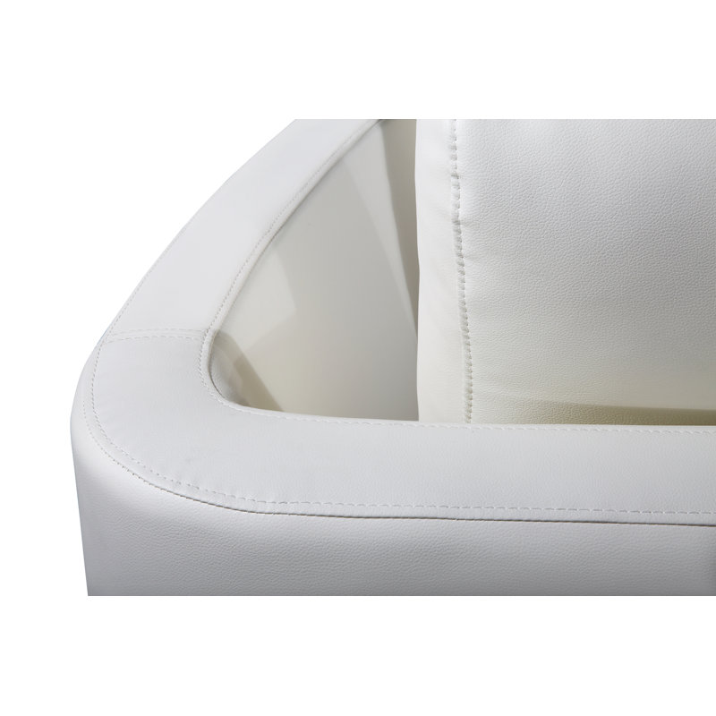 Canapé modulaire symétrique avec repose-pieds de 176 po de largeur Abeed, Crème