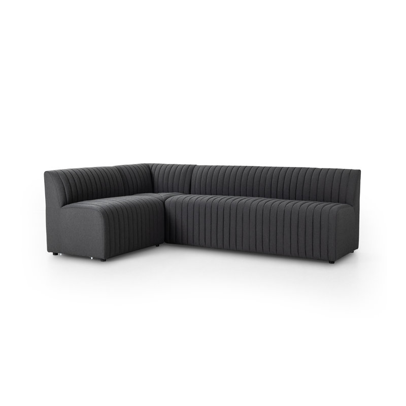 Augustine Modular Sectional, 31.5" H x 100" W x 66.5" D, Black Polyester
