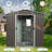 8ft x 4ft Outdoor Metal Storage Shed With window and metal foundation-116106426-116106429