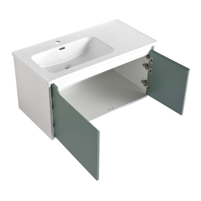 Meuble-lavabo simple 39,6 po avec plateau en céramique Arpan