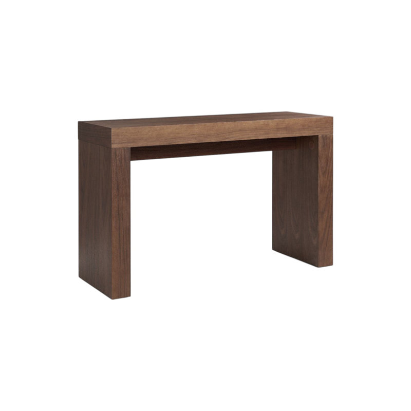 47" Brown Wood Block Console Table