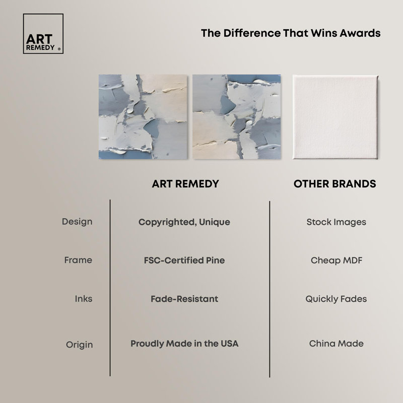 «Clay Art III», ensemble de toiles abstraites modernes par Art Remedy, H 12 po x l 12 po, Toile tendue