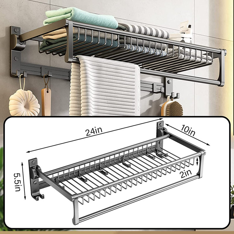 4 Wall Towel Rack