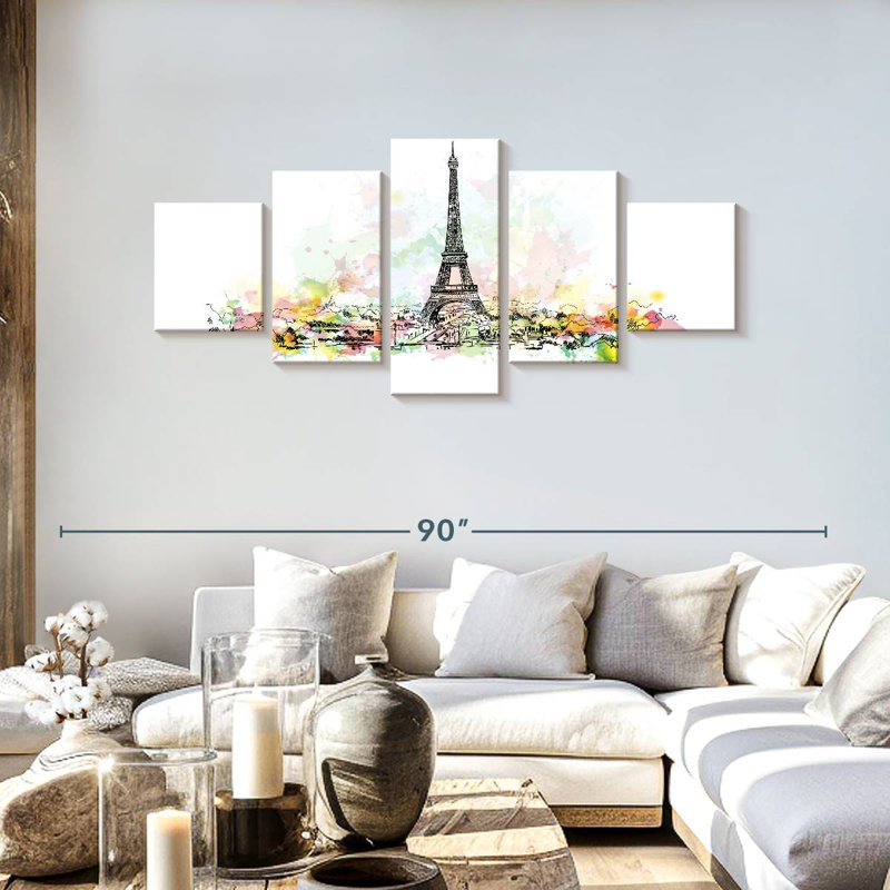 Eiffel Tower Color Blast, 30" H x 68" W