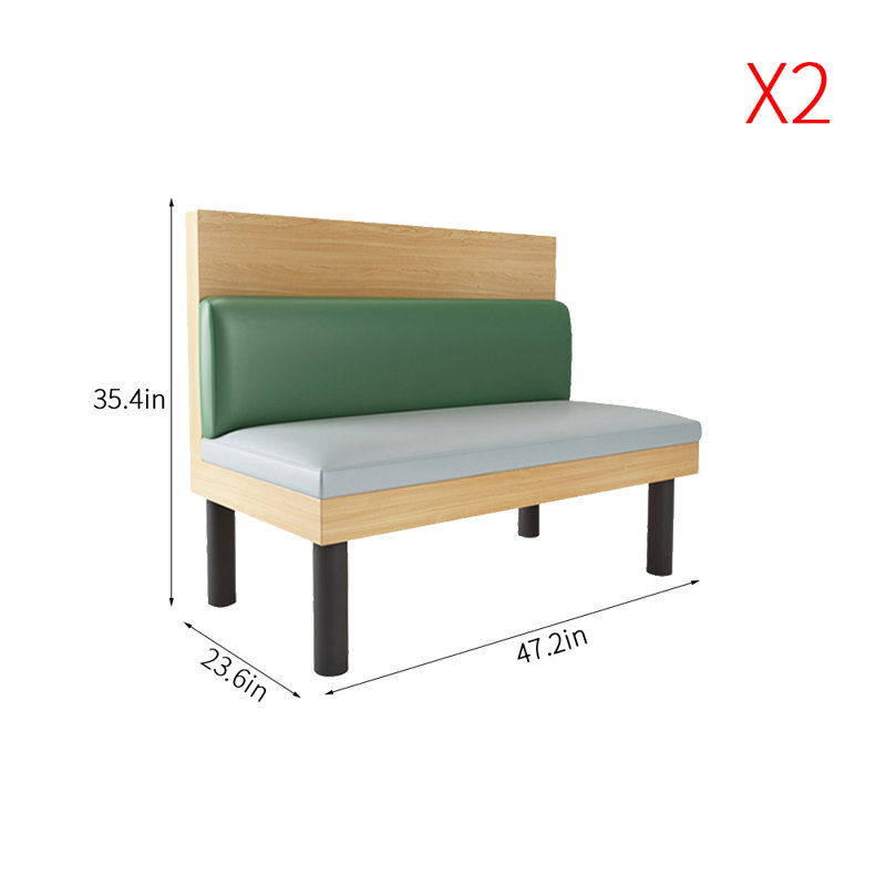 Banc rembourré en similicuir Light Luxury