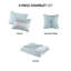Ensemble de courtepointe 4 pièces Seersucker pour très grand / très grand lit avec coussin décoratif - Design à motif floral-122455714-122455715
