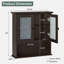 Armoire de rangement murale pour salle de bain, armoire de rangement au-dessus de la toilette avec porte en verre trempé-99844619