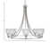Paramount 8 Light Uplight Chandelier With 5" Clear Ribbed Glass
