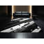 Tapis noir moelleux à motif géométrique moelleux de style moderne Ealey-1838229249