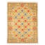 Tapis décoratif en laine de conception unique Azja noué à la main New Age Lahore Ivoire de 4 pi x 5 pi 5 po