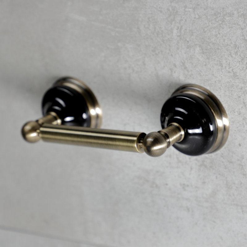 Kingston Brass Water Onyx Toilet Paper Holder, Antique Brass