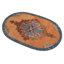 Tapis traditionnel de couleur bleu marine / orange-1201918461