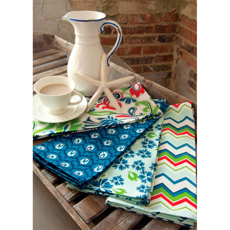 Serviette de thé damassé Nantucket