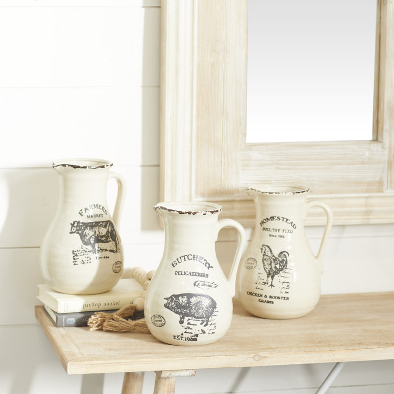 Ocean City Porcelain Table Vase, 10" H x 7" W x 7" D