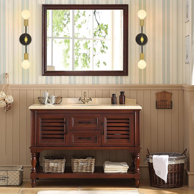 Modern Industrial Wall Sconce With Dual Lights, Adjustable Mounting For Bathroom Vanity, Bedroom, Living Room, And More