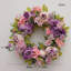 Couronne de pivoines artificielles, couronne de porte d'entrée de couleur mélangée de 17,7 pouces, décorations murales et de fenêtres de porte d'entrée d'automne et d'hiver faites à la main, modèle C