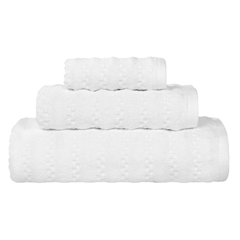 Ensemble de serviettes 3 pièces Zuma, Blanc