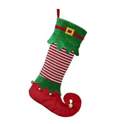 Grand bas de Noël bas de cheminée suspendus bas de velours vert rouge tricoté gnomes d'hiver chaussures bas sac de cadeau pour la maison décorations de Noël articles de fête