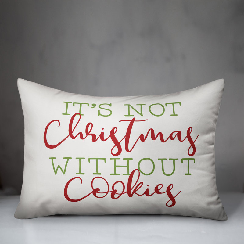  Coussin It's It's Christmas Sans Cookies, Housse de coussin seulement - Insert