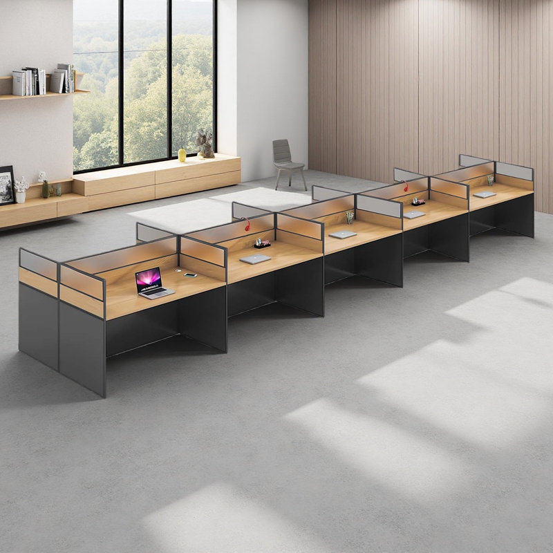 Rectangle 10 Person Office Cubicle Desk, 43.3'' H X 237.4'' W X 47.24'' D