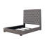 Ensemble de chambre à coucher 4 pièces Tinya en gris et mercure métallique-1028602874